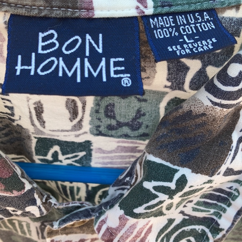 Bon Homme Short Sleeve Button Down / Size Large - Picture 3 of 3